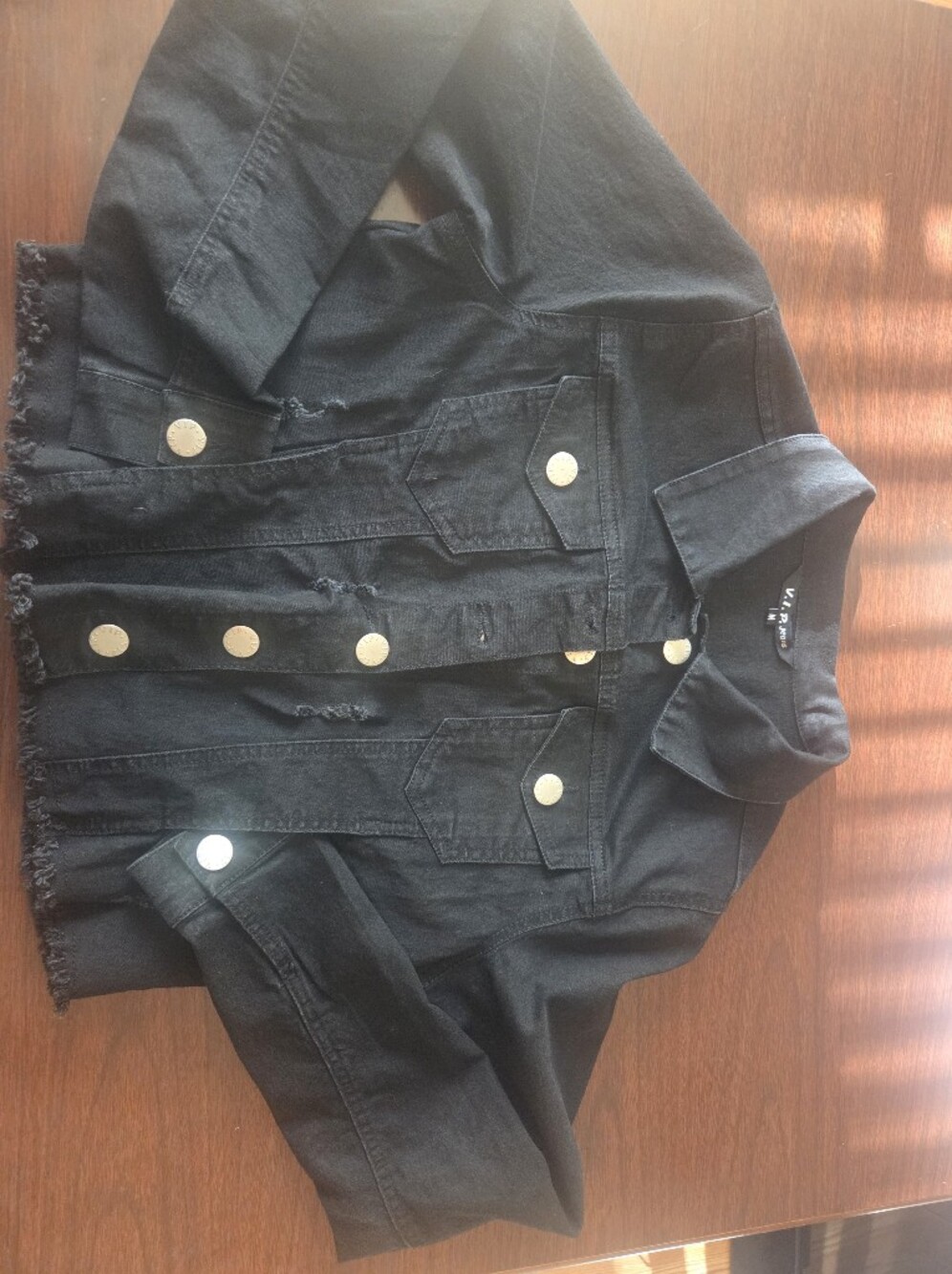 Womens VIP Black Denim Jacket